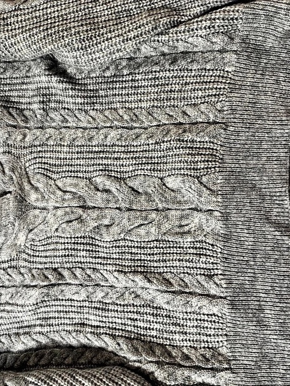 Time and Tru Cable Knit Cardigan in Gray Size XL NWT